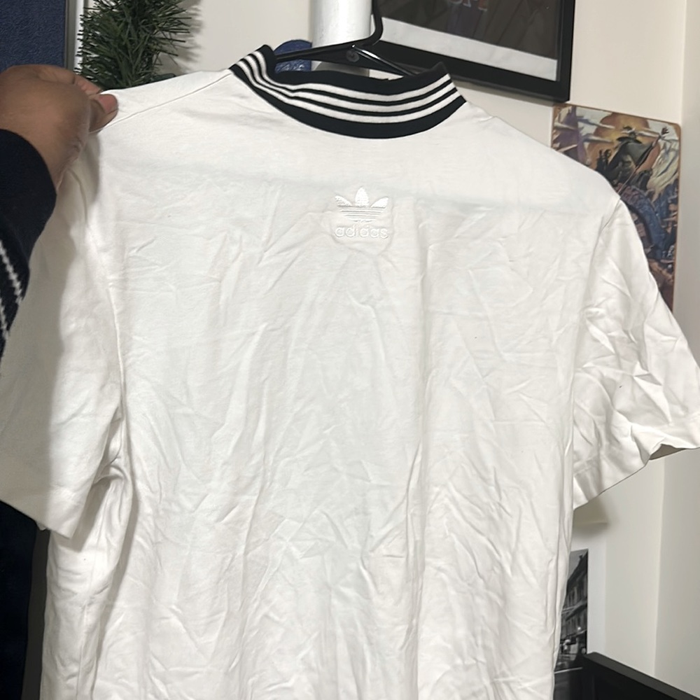 Adidas shirt dress with striped collar